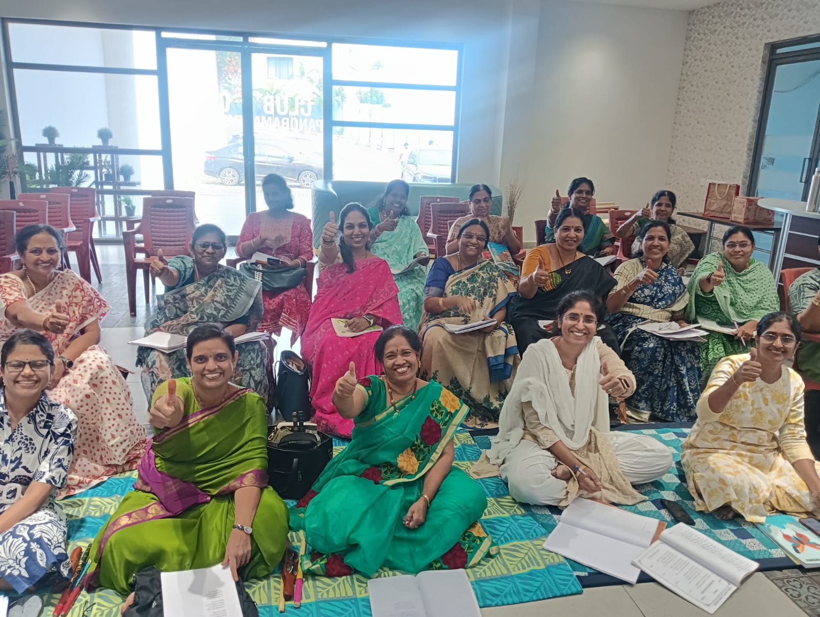 Group of students seated together